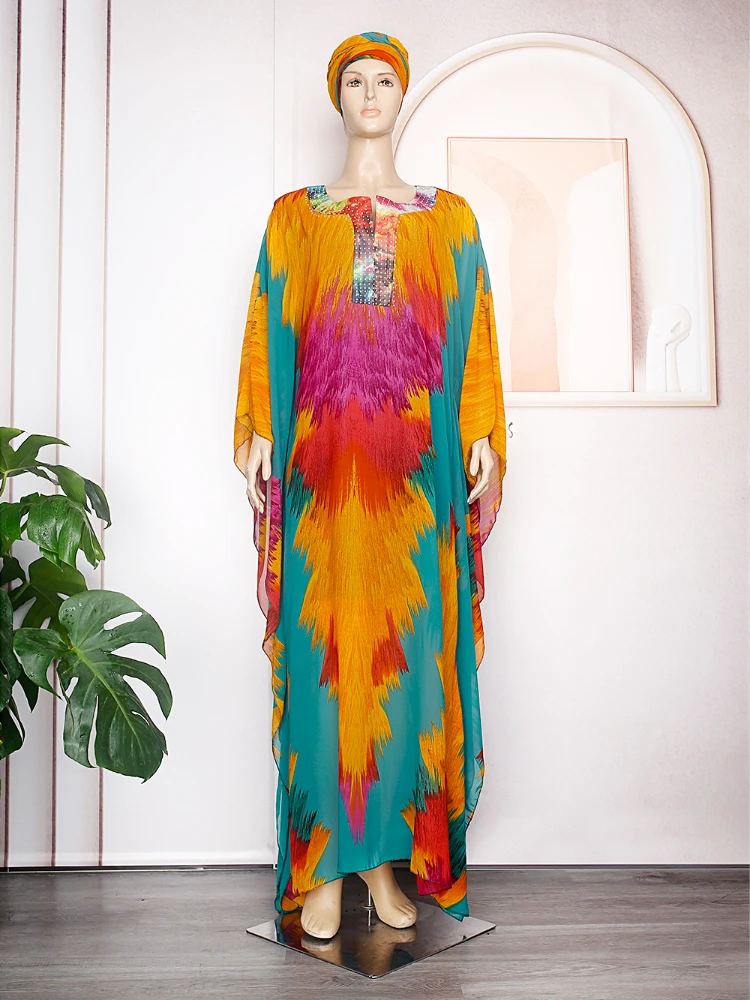 Turkey Dresses For Women African Designer Traditional Plus Size Chiffon Boubou Party Gown Abaya Nigerian Clothes With Headtie
Turkey Dresses For Women African Designer Traditional Plus Size Chiffon Boubou Party Gown Abaya Nigerian Clothes With Headtie