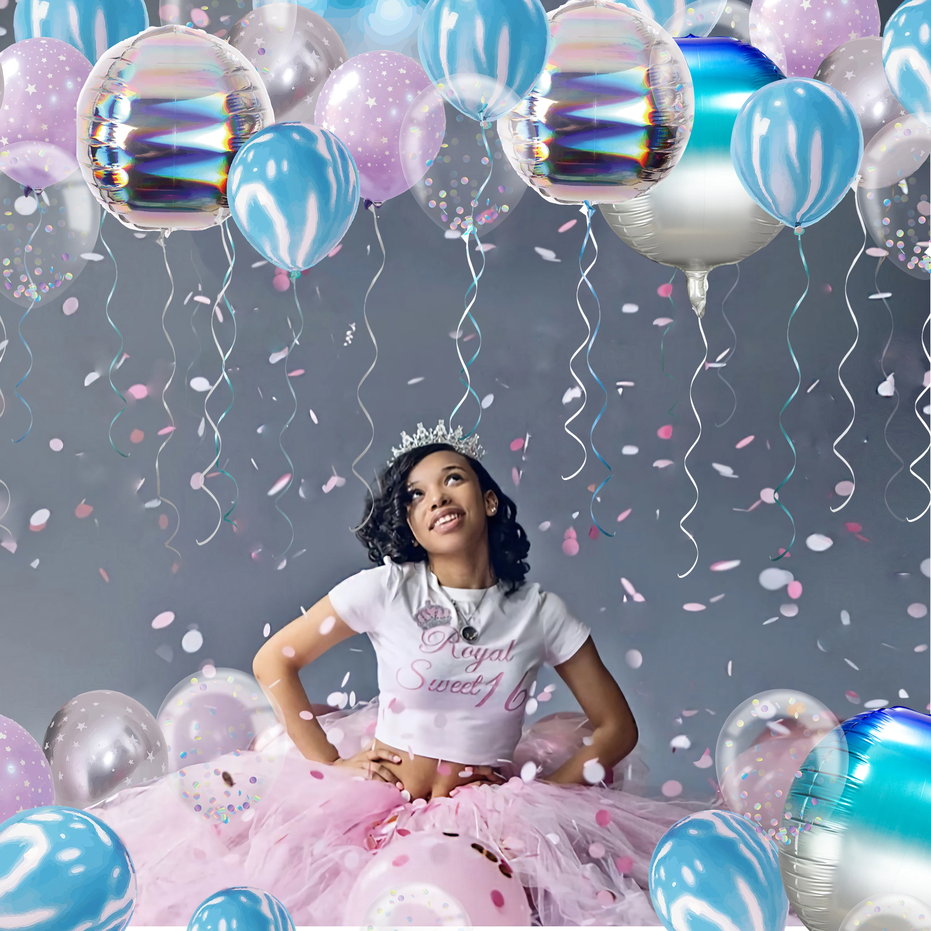 Iridesent Xmas Party Balloon Decorations for Girls Holographic Birthday Party Baby Shower Bachelorette Party Baloons Decoration
Iridesent Xmas Party Balloon Decorations for Girls Holographic Birthday Party Baby Shower Bachelorette Party Baloons Decoration