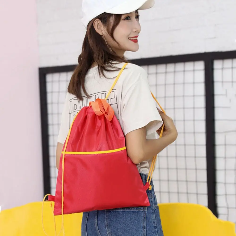 Outdoor Waterproof Nylon Backpack Drawstring Bag Fashion Storage Bag Travel Sport Pocket Lightweight Backpack Women 
Outdoor Waterproof Nylon Backpack Drawstring Bag Fashion Storage Bag Travel Sport Pocket Lightweight Backpack Women