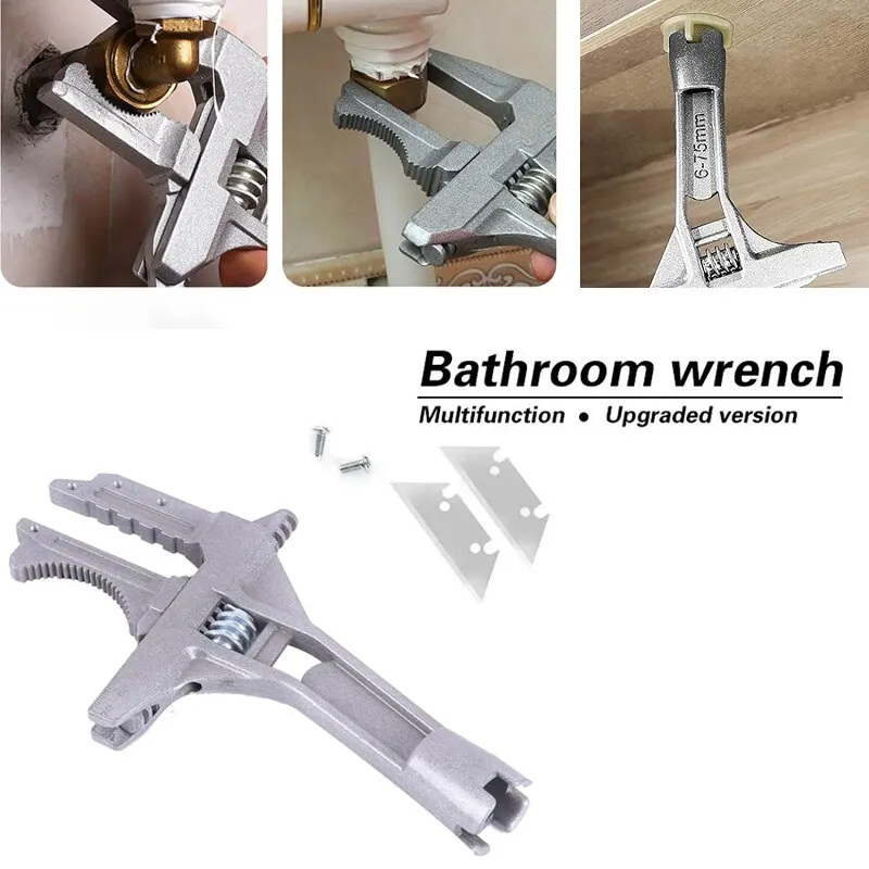 Sanitary Wrench Tool Movable Short Handle Large Opening Multifunctional Activity Universal Wrench Board Hand Plumbing Wrench
Sanitary Wrench Tool Movable Short Handle Large Opening Multifunctional Activity Universal Wrench Board Hand Plumbing Wrench