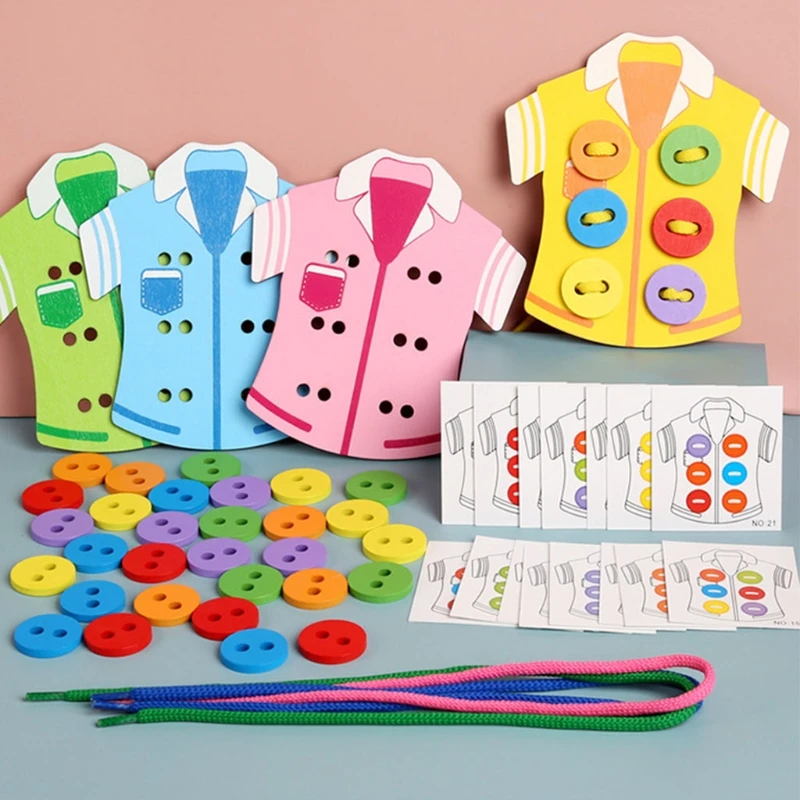 Montessori Improve Intelligence Sewing Buttons Learning Game Toy for Kids Boys Novelty Lacing Clothes Toys A2UB
Montessori Improve Intelligence Sewing Buttons Learning Game Toy for Kids Boys Novelty Lacing Clothes Toys A2UB