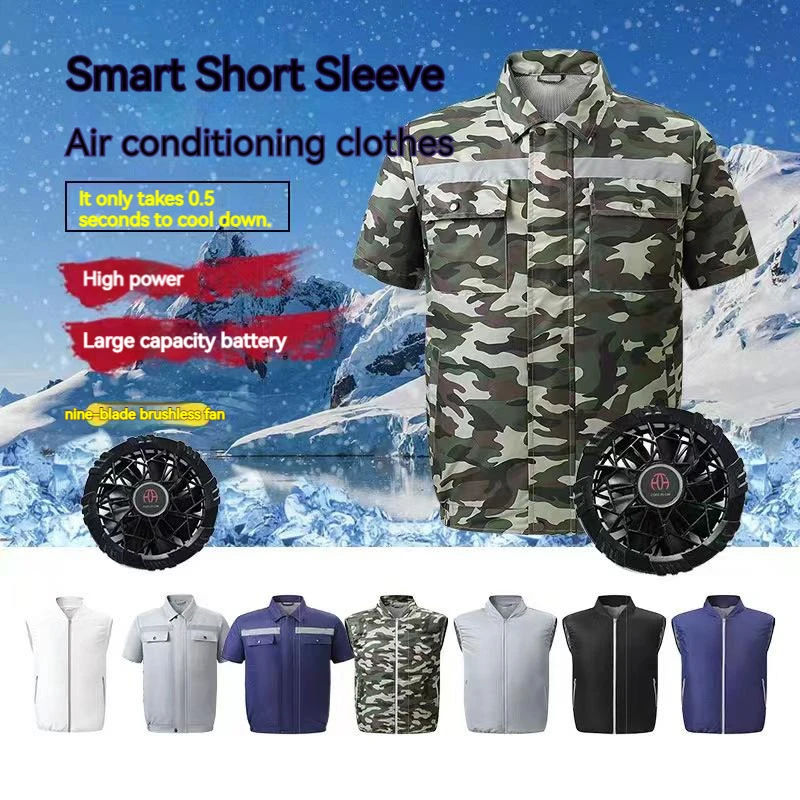 Summer Ice Cooling Vest With Fan Outdoor Work Air Conditioned Clothing Hiking Fishing UV Resistant High Temperature Cooling Coat
Summer Ice Cooling Vest With Fan Outdoor Work Air Conditioned Clothing Hiking Fishing UV Resistant High Temperature Cooling Coat