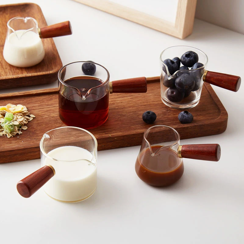 Wooden Handle Mini Coffee Milk Jug Small Glass Cup Japanese Style Sauce Cups Tableware Milk Pitcher Home Kitchen Coffee Tools
Wooden Handle Mini Coffee Milk Jug Small Glass Cup Japanese Style Sauce Cups Tableware Milk Pitcher Home Kitchen Coffee Tools