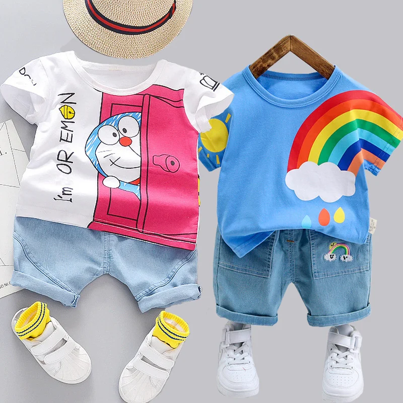 2Pcs Baby Boy Outfit Set Newborn Toddler Girls Clothing Set Rainbow Print Short Sleeve Shirt +7 Points Pants Infant
2Pcs Baby Boy Outfit Set Newborn Toddler Girls Clothing Set Rainbow Print Short Sleeve Shirt +7 Points Pants Infant