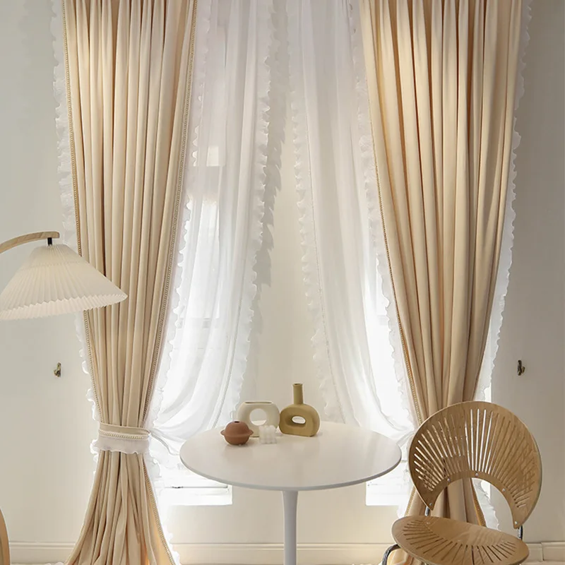 Window Curtain for Living Room Bedroom Milk Tea Color Flannel French Elegant High Shading Cream Curtain Wool Fleece Yellow Beige
Window Curtain for Living Room Bedroom Milk Tea Color Flannel French Elegant High Shading Cream Curtain Wool Fleece Yellow Beige
