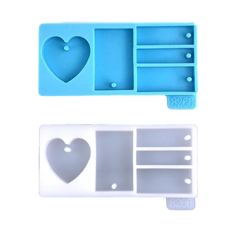 F19D Keychain Silicone Mold with Hanging-Hole Heart/Rectangle Silicone Mold for Car Pendant Home Decors Jewelry Making Mold
F19D Keychain Silicone Mold with Hanging-Hole Heart/Rectangle Silicone Mold for Car Pendant Home Decors Jewelry Making Mold