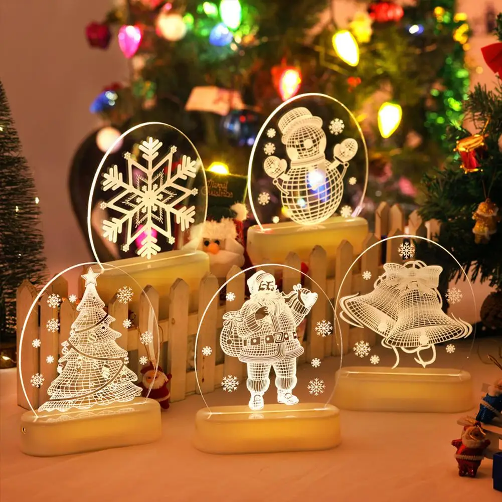 3d Led Christmas Lamp Santa Claus Snowman Bells Ornament Night Lights Christmas Holiday Gifts For Home Decor
3d Led Christmas Lamp Santa Claus Snowman Bells Ornament Night Lights Christmas Holiday Gifts For Home Decor