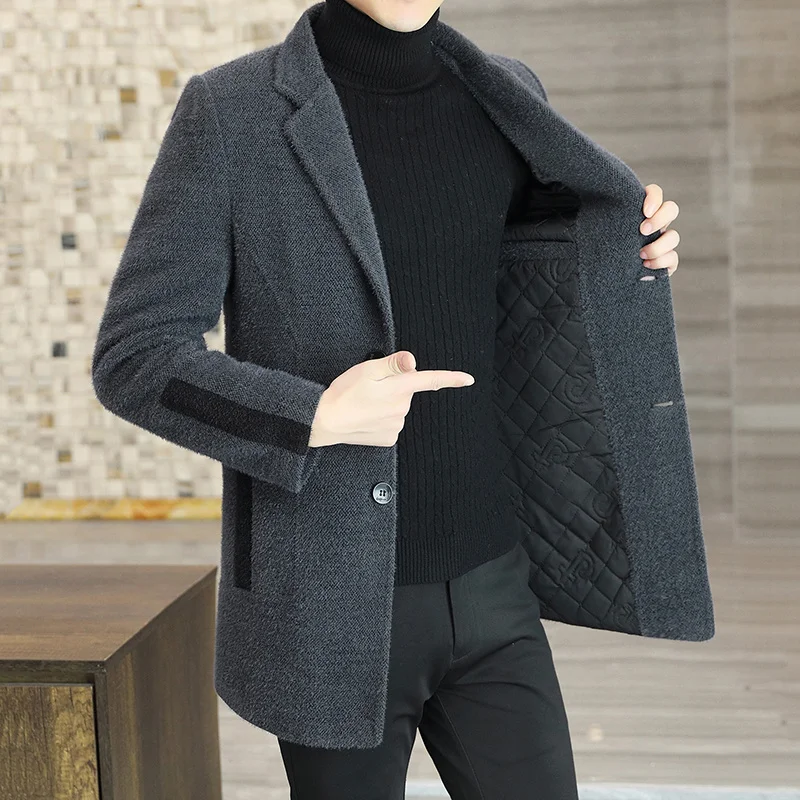 Men's 2023 Autumn Winter Business Casual Mid-Length Woolen Overcoat Outwear Long Wool Jackets Youth Windbreaker Thick Warm Coats
Men's 2023 Autumn Winter Business Casual Mid-Length Woolen Overcoat Outwear Long Wool Jackets Youth Windbreaker Thick Warm Coats