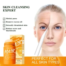 Mask VitaminC Solid Bamboo Charcoal Cleansing Facial Oil Control Solid Smear Type Mask Remove Blackhead Acne Mask Skin Care