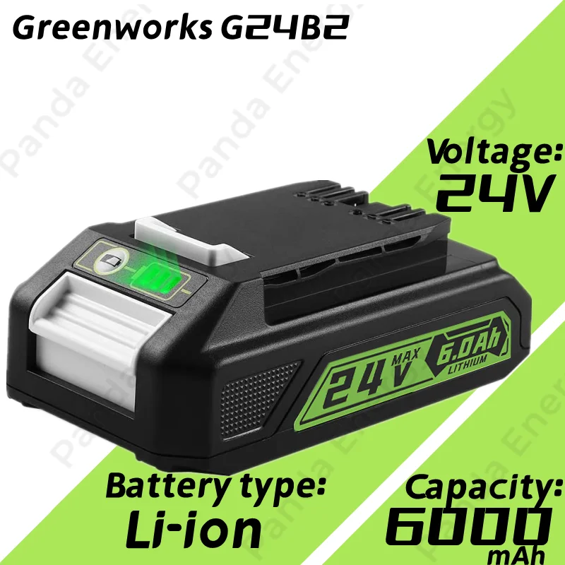 

Запасная литиевая батарея Greenworks 24 В 29842 Ач BAG708, 20352 совместимая с 22232 24 В Greenworks