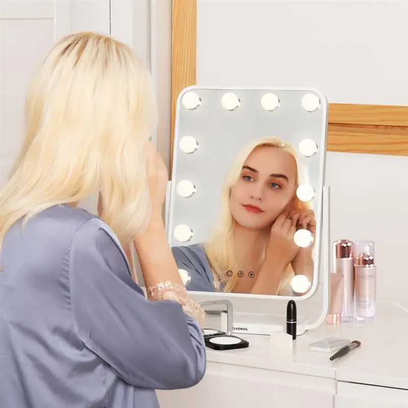 LED Makeup Mirror With Light Lamp 360° Rotating 1X/5X Magnification Dual Power LED Touch Screen Rectangle Beauty Cosmetic Mirror
LED Makeup Mirror With Light Lamp 360° Rotating 1X/5X Magnification Dual Power LED Touch Screen Rectangle Beauty Cosmetic Mirror