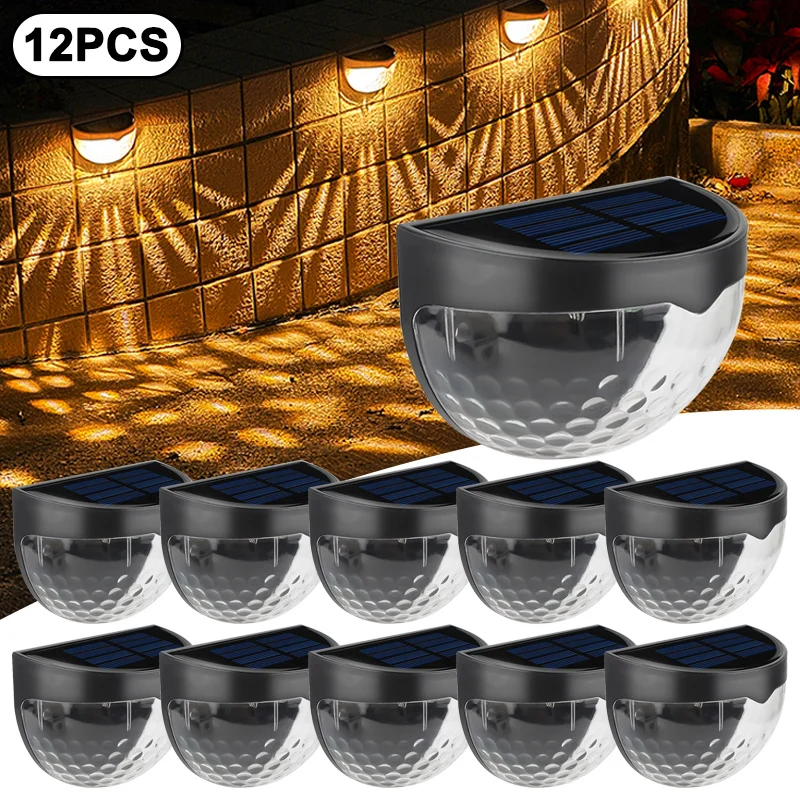 Outdoor Deck LED Lights Waterproof Solar Garden Lights Street Patio Balcony Wall Lamp Decoration Warm White 
Outdoor Deck LED Lights Waterproof Solar Garden Lights Street Patio Balcony Wall Lamp Decoration Warm White