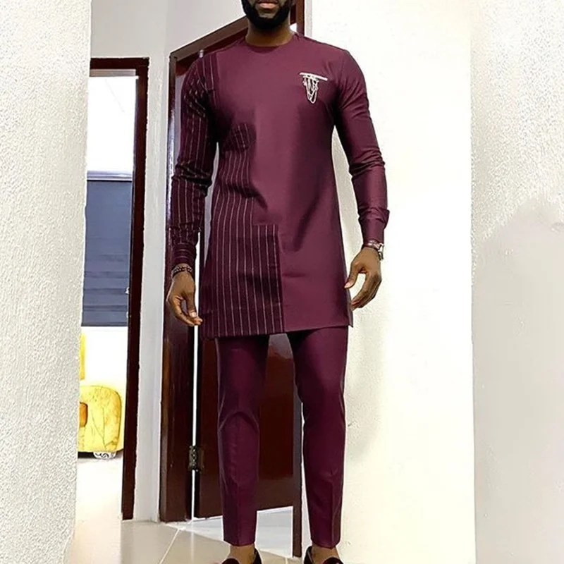 African Men's Clothing Men's Trousers and Striped Men's T-shirts 2-piece Set Summer Men's Sweatshirt Set New 2022 M-4XL
African Men's Clothing Men's Trousers and Striped Men's T-shirts 2-piece Set Summer Men's Sweatshirt Set New 2022 M-4XL