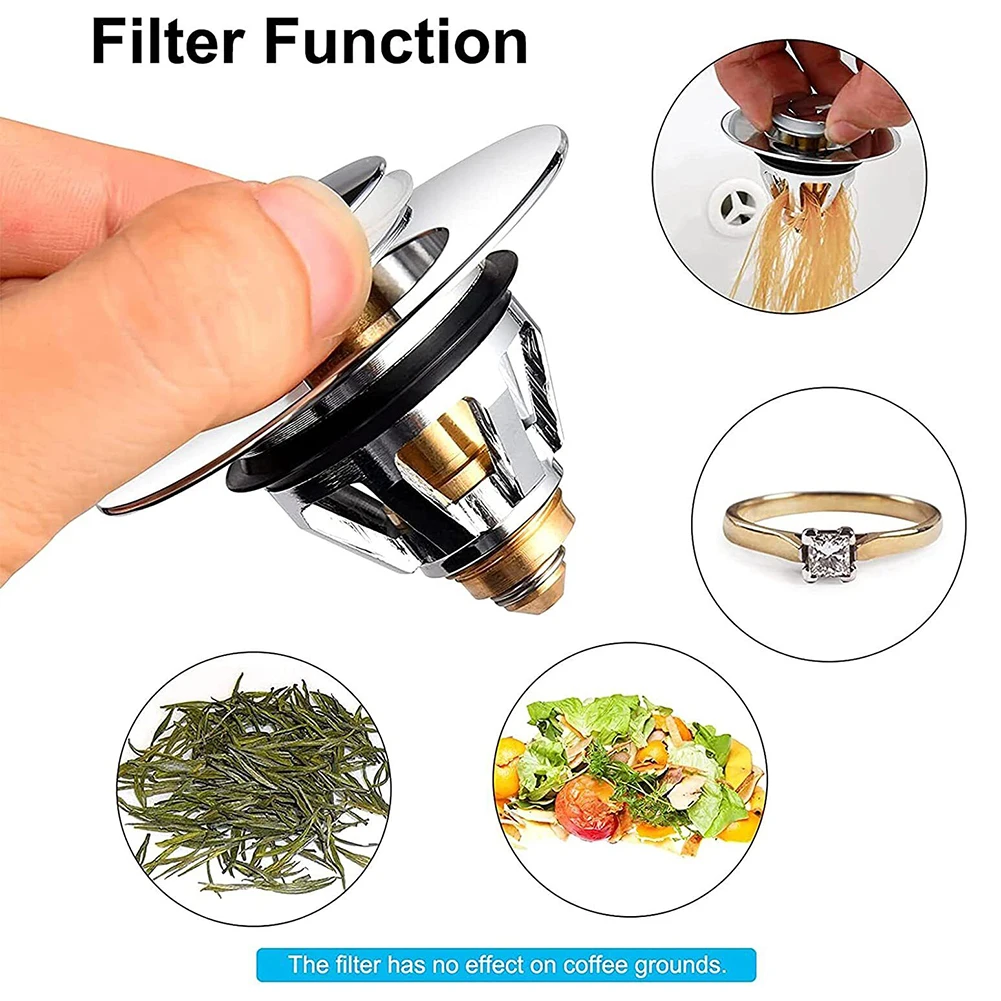 Home Improvement Sink Filter Basin Stopper Bathroom Sink Stopper Copper For Aperture 34-40mm Prevent Water Leakage
Home Improvement Sink Filter Basin Stopper Bathroom Sink Stopper Copper For Aperture 34-40mm Prevent Water Leakage