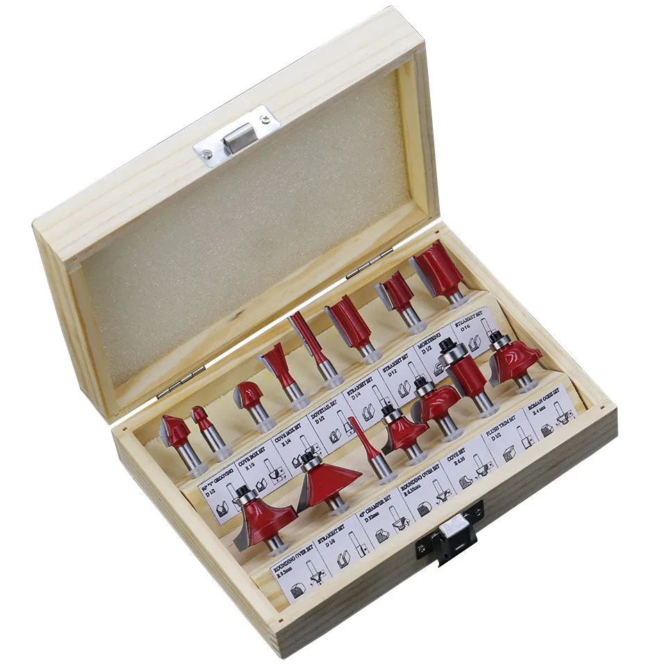 15pcs/set Woodworking Milling Cutters 1/4''/8mmShank Carbide Router Bit For Wood Cutter Engraving Cutting Tools
15pcs/set Woodworking Milling Cutters 1/4''/8mmShank Carbide Router Bit For Wood Cutter Engraving Cutting Tools