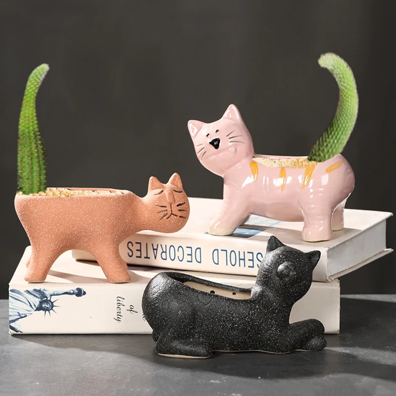 Индивидуальный мультяшный Кот, плантатор, матовая керамическая фигурка животного, для дома и офиса, горшечная фея, садовый плантатор, подел... 
Индивидуальный мультяшный Кот, плантатор, матовая керамическая фигурка животного, для дома и офиса, горшечная фея, садовый плантатор, подел...