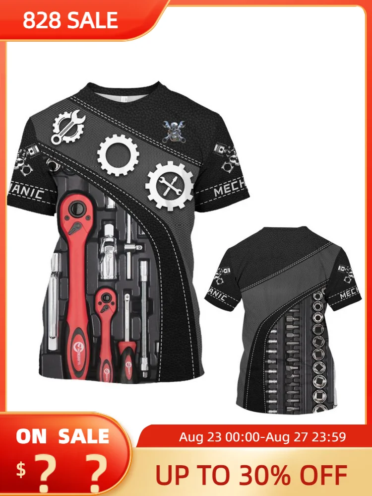 Vintage T-shirt For Men 3d Printed Mechanical Tool Short-sleeved High Quality T Shirt Fashion Streetwear Tee Tops Men's Clothing
Vintage T-shirt For Men 3d Printed Mechanical Tool Short-sleeved High Quality T Shirt Fashion Streetwear Tee Tops Men's Clothing