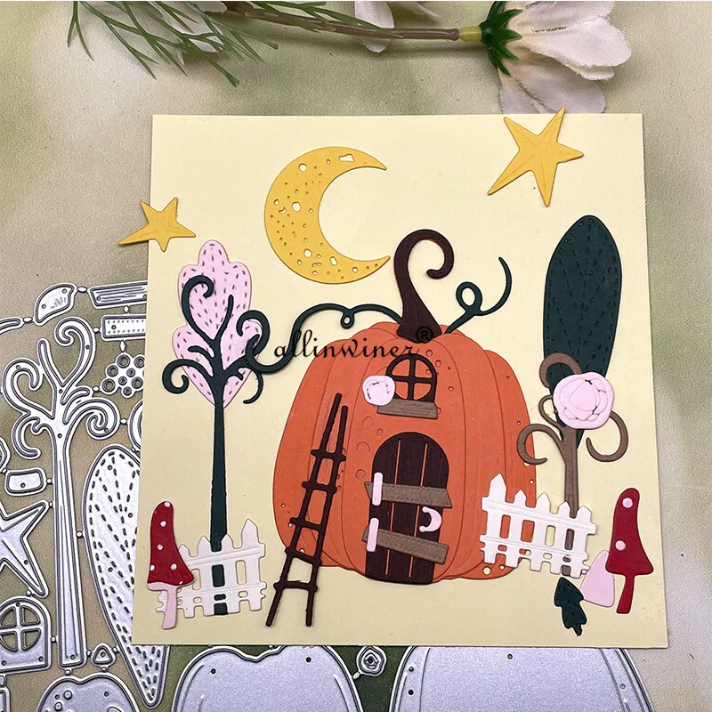 Halloween Pumpkin House Metal Cutting Dies Stencils Die Cut for DIY Scrapbooking Album Paper Card Embossing
Halloween Pumpkin House Metal Cutting Dies Stencils Die Cut for DIY Scrapbooking Album Paper Card Embossing