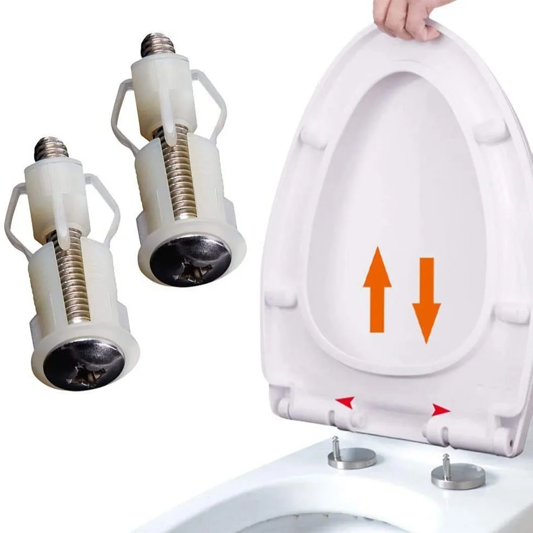 2 Pcs Top Fix Toilet Cover Seat Screws Well Nut Pan WC Blind Hole Fitting Kit For Universal Hinges Commode Bathroom Accessories
2 Pcs Top Fix Toilet Cover Seat Screws Well Nut Pan WC Blind Hole Fitting Kit For Universal Hinges Commode Bathroom Accessories
