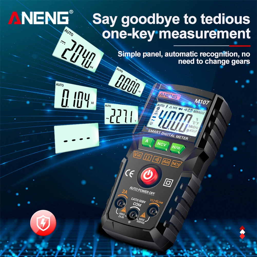 ANENG Portable Electrical Voltage Current Capacitance Tester Meter Digital Multimeter LCD DC AC Voltage Current NCV Tester 
ANENG Portable Electrical Voltage Current Capacitance Tester Meter Digital Multimeter LCD DC AC Voltage Current NCV Tester