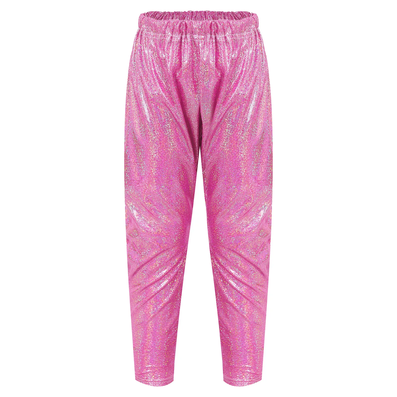 Kids Hip Hop Jazz Dance Pants Boys Girls Elastic Waistband Shiny Powder Harun Pants Radish Pants for Stage Performance Dancewear
Kids Hip Hop Jazz Dance Pants Boys Girls Elastic Waistband Shiny Powder Harun Pants Radish Pants for Stage Performance Dancewear