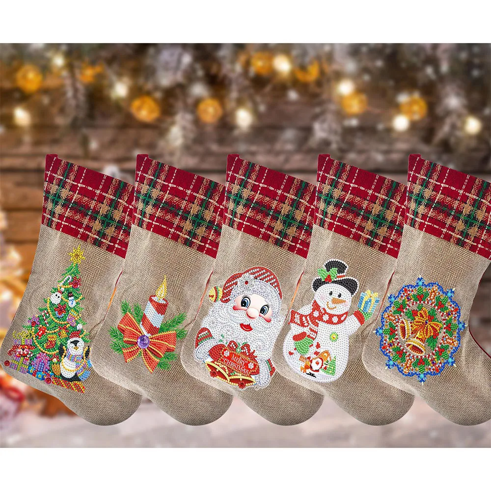 DIY 5D Diamond Painting Christmas Sock Art Embroidery Mosaic Gift Bag Xmas Rhinestone Candy Storage Bag Christmas Sock Gift
DIY 5D Diamond Painting Christmas Sock Art Embroidery Mosaic Gift Bag Xmas Rhinestone Candy Storage Bag Christmas Sock Gift