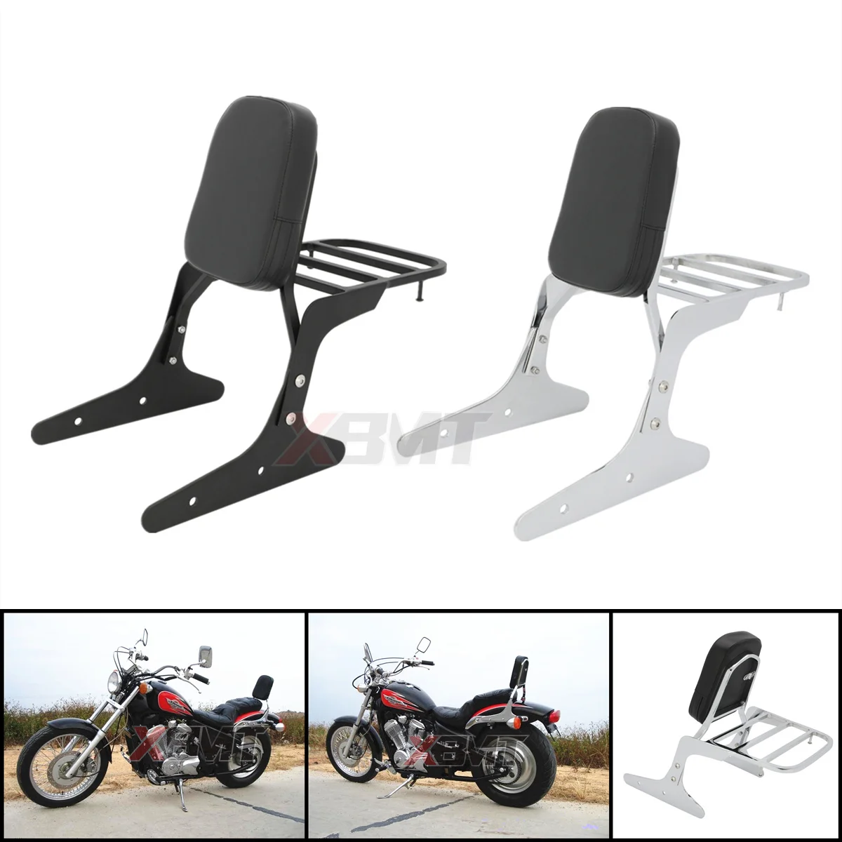 

Motorcycle Rear Backrest Sissy Bar Luggage Rack For Honda Shadow Steed VLX400 VLX 400 1991-1998 1992 1993 1994 1995 1996 1997