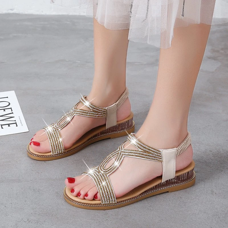 Summer Women Sandals 2022 Casual T-Strap Gladiator Sandals Fashion Bling Gold Silver Knitted Beach Flat Shoes Women
Summer Women Sandals 2022 Casual T-Strap Gladiator Sandals Fashion Bling Gold Silver Knitted Beach Flat Shoes Women