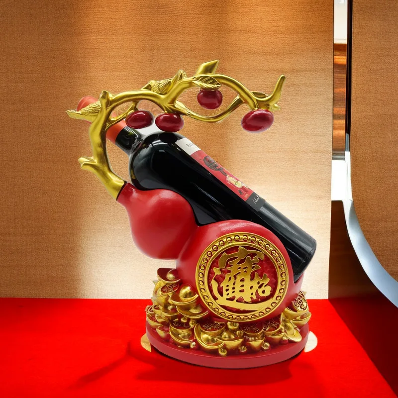 Chinese red wine rack Gourd decorative ornaments Home decorations Living room wine cabinet decoration
Chinese red wine rack Gourd decorative ornaments Home decorations Living room wine cabinet decoration
