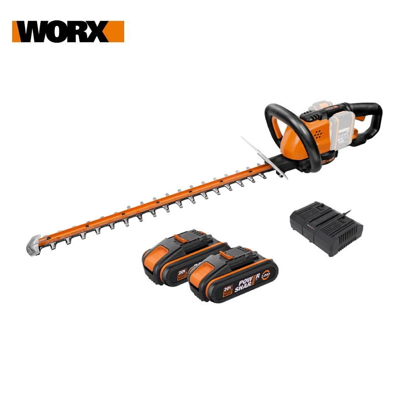 WORX 2*20V Hedge Trimmer Brushless WG284E Electric Trimmer 60cm/24" Cordless Gardening Tools Rechargeable Electric Pruning Saw
WORX 2*20V Hedge Trimmer Brushless WG284E Electric Trimmer 60cm/24" Cordless Gardening Tools Rechargeable Electric Pruning Saw