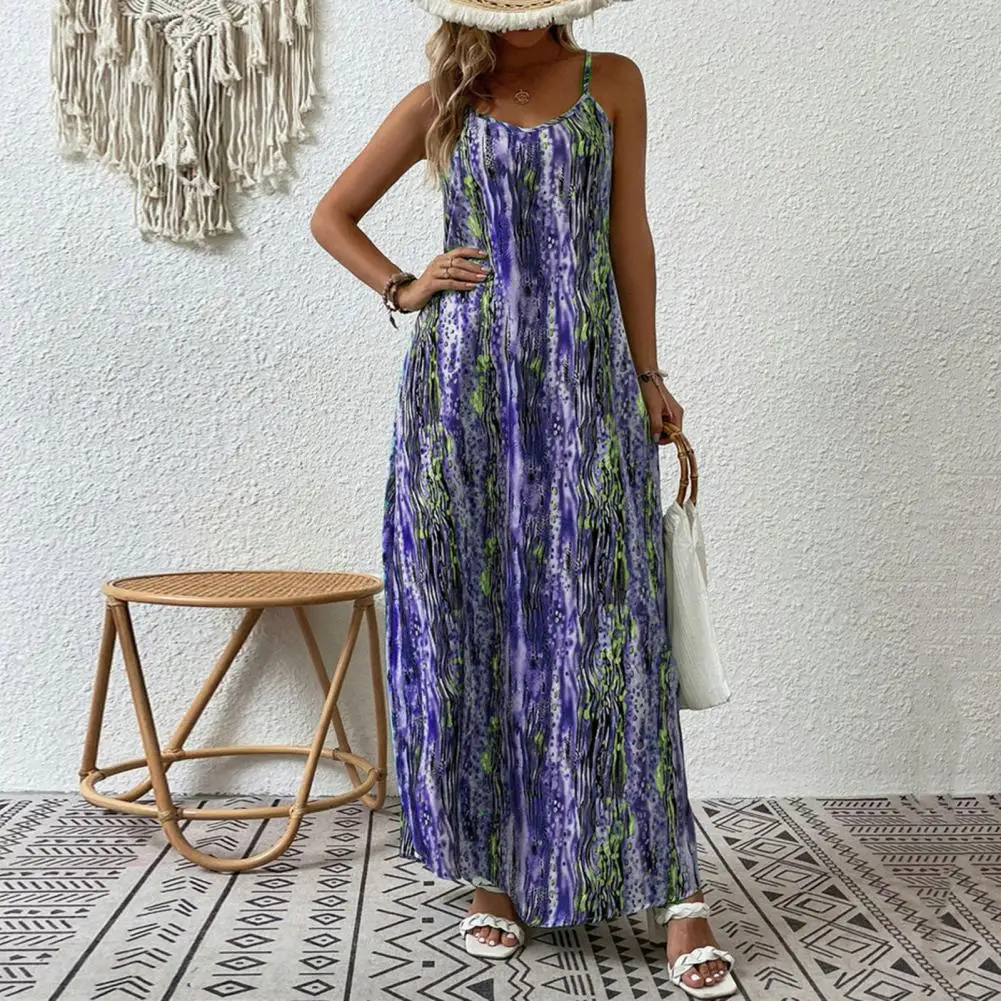 Платье женское длинное с низким воротником, без рукавов, с поясом 
Платье женское длинное с низким воротником, без рукавов, с поясом