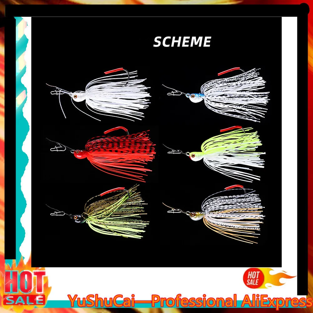 Fishing Lure Chatterbait 14g/18 g Double Metal Willow Blades Silicone Skirt Spinner Lure Bait With 3/0# Hook
Fishing Lure Chatterbait 14g/18 g Double Metal Willow Blades Silicone Skirt Spinner Lure Bait With 3/0# Hook