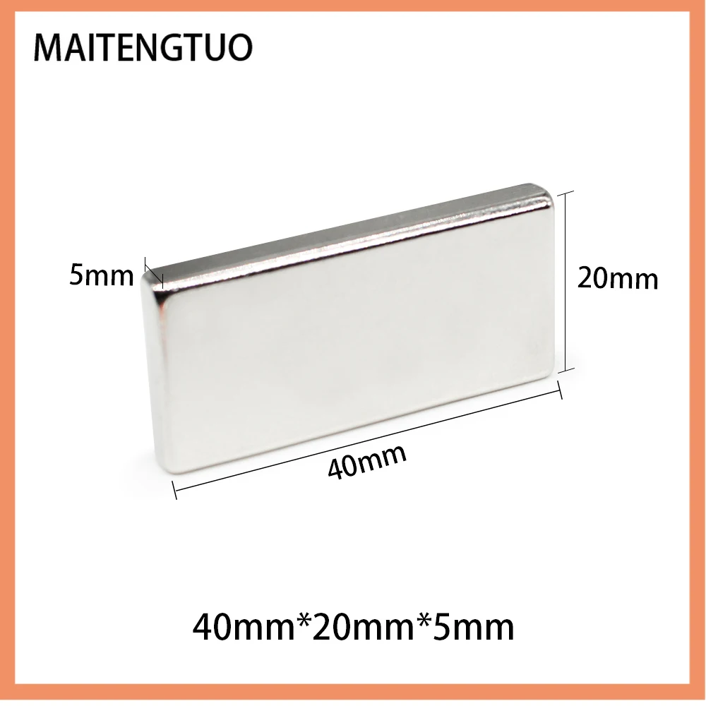 1/2/5/10/15PCS 40x20x5mm Quadrate Rare Earth Neodymium Magnet N35 Block Strong Powerful Magnets 40x20x5 Permanent Magnet 40*20*5
1/2/5/10/15PCS 40x20x5mm Quadrate Rare Earth Neodymium Magnet N35 Block Strong Powerful Magnets 40x20x5 Permanent Magnet 40*20*5