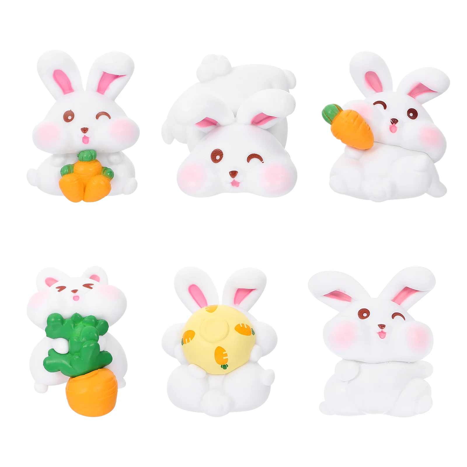 6pcs Adorns Creative Desktop Bunny Decors Micro Landscape Adorns Multipurpose Bunny Ornaments for Car Gift Office
6pcs Adorns Creative Desktop Bunny Decors Micro Landscape Adorns Multipurpose Bunny Ornaments for Car Gift Office