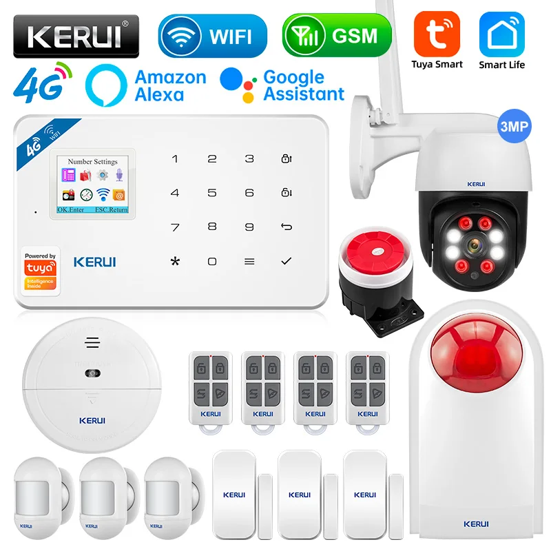 KERUI W184 GSM 4G WIFI Security Protection Tuya APP Smart Home Alarms Anti Theft Security Alarm System Home Package 6 Languages
KERUI W184 GSM 4G WIFI Security Protection Tuya APP Smart Home Alarms Anti Theft Security Alarm System Home Package 6 Languages