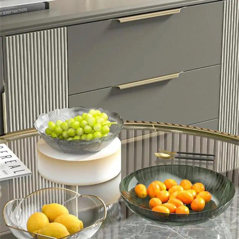 1pc Light Luxury Style Fruit Plate Transparent Fruit Dish Household Kitchen Snack Dried Fruit Plate Bronzing Edge Storage Tray
1pc Light Luxury Style Fruit Plate Transparent Fruit Dish Household Kitchen Snack Dried Fruit Plate Bronzing Edge Storage Tray