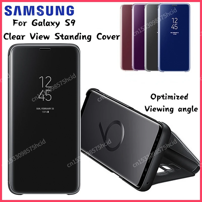

Original Samsung Clear View Standing Cover For Galaxy S9, All-Inclusive Anti-Fall Smart Sleep Clamshell Cover