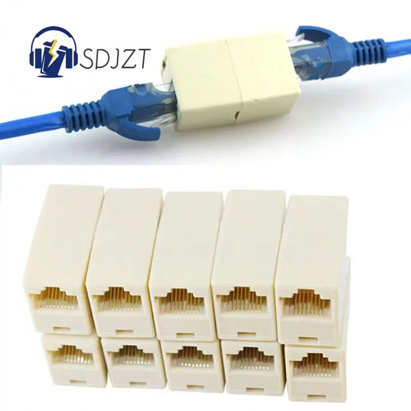 10pcs RJ45 RJ-45 RJ 45 Ethernet Cable Female To Female Type Lan Connector Coupler Adapter Joiner Networking Accessories
10pcs RJ45 RJ-45 RJ 45 Ethernet Cable Female To Female Type Lan Connector Coupler Adapter Joiner Networking Accessories