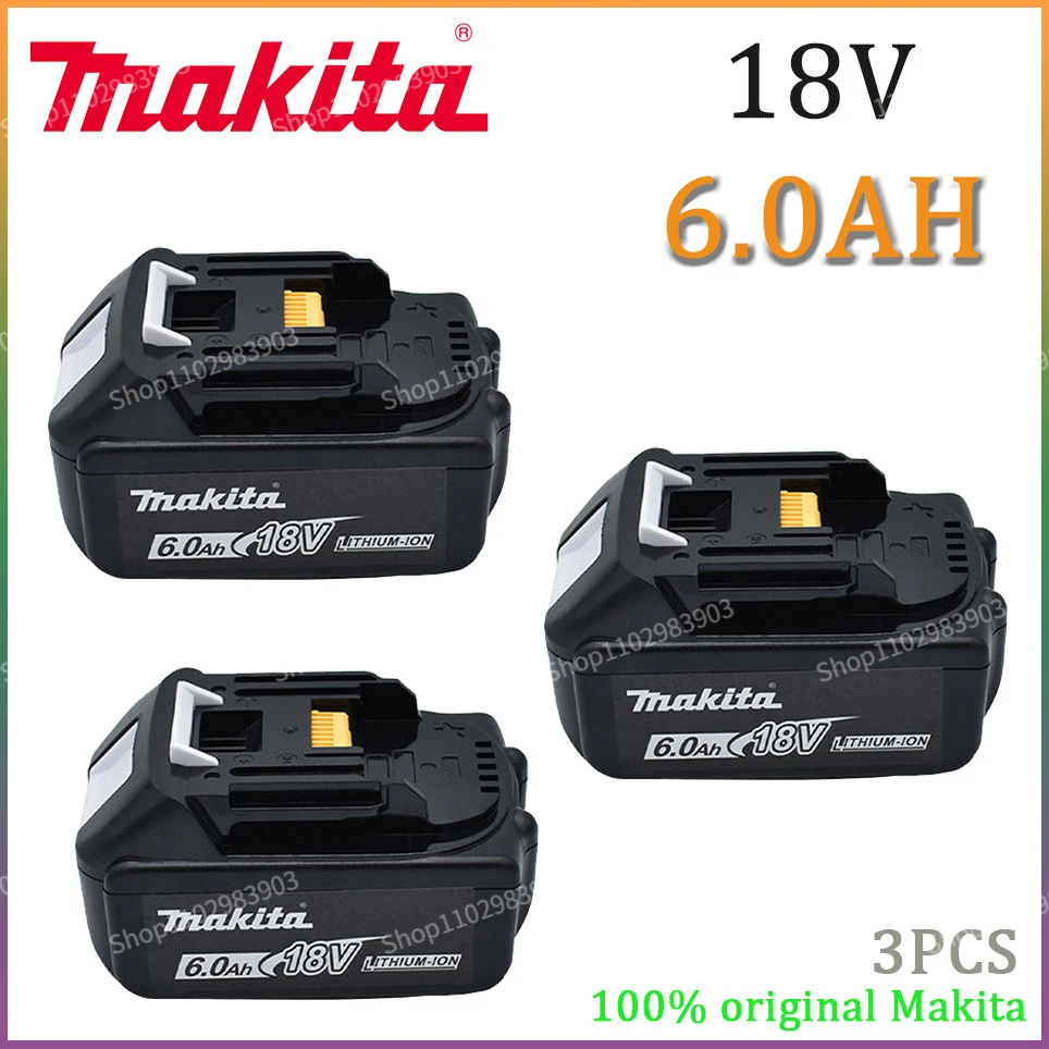 Makita-100% Original Rechargeable Power Tool Battery, Replaceable LED Lithium-ion, 6.0 Ah 18V LXT BL1860B BL1860BL1850
Makita-100% Original Rechargeable Power Tool Battery, Replaceable LED Lithium-ion, 6.0 Ah 18V LXT BL1860B BL1860BL1850