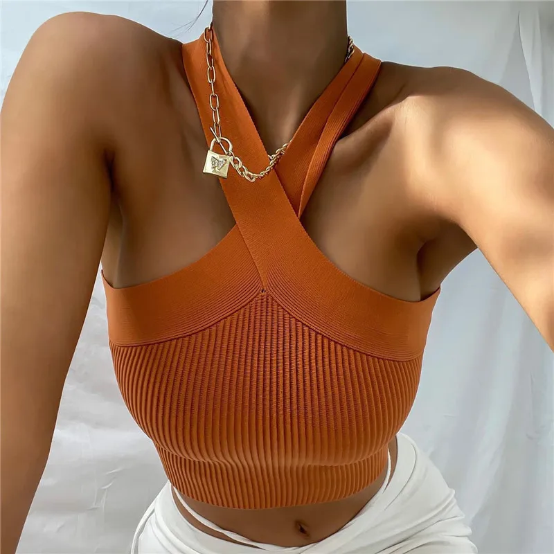 New 2022 Camis tank top women Knitted Solid Halter womens sexy tops Office lady cute tank tops women crop top women
New 2022 Camis tank top women Knitted Solid Halter womens sexy tops Office lady cute tank tops women crop top women