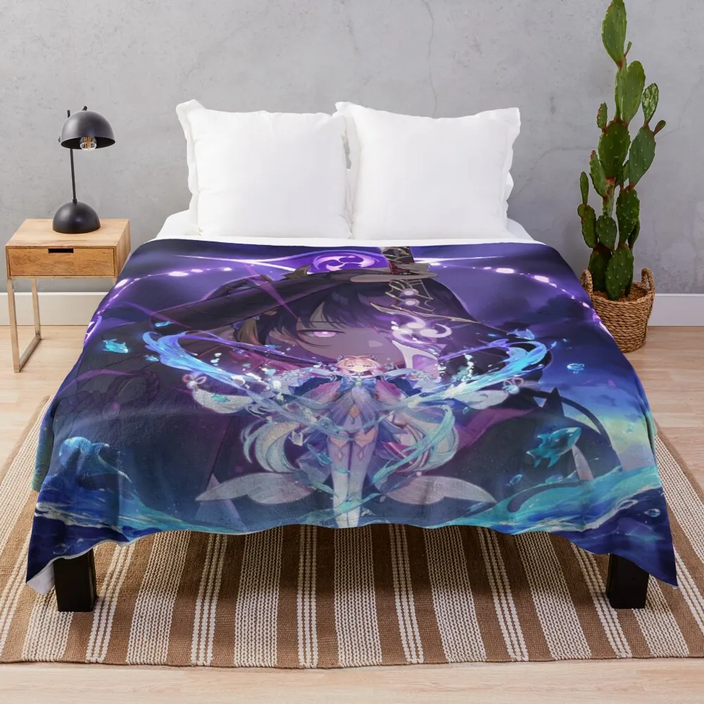 Faux Fur Blanket Ultra-Soft Weed Blanket Luxury Woven Blanket Art Raiden Sangonomiya Kokomi-Genshin Throw Blankets
Faux Fur Blanket Ultra-Soft Weed Blanket Luxury Woven Blanket Art Raiden Sangonomiya Kokomi-Genshin Throw Blankets