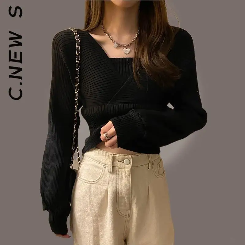 C.New S Knitted New Women Sweater Simple Jumper Stylish Women's Jumper 2022 Sexy Warm Knit Sweater Slim Korean Female Clothes 
C.New S Knitted New Women Sweater Simple Jumper Stylish Women's Jumper 2022 Sexy Warm Knit Sweater Slim Korean Female Clothes