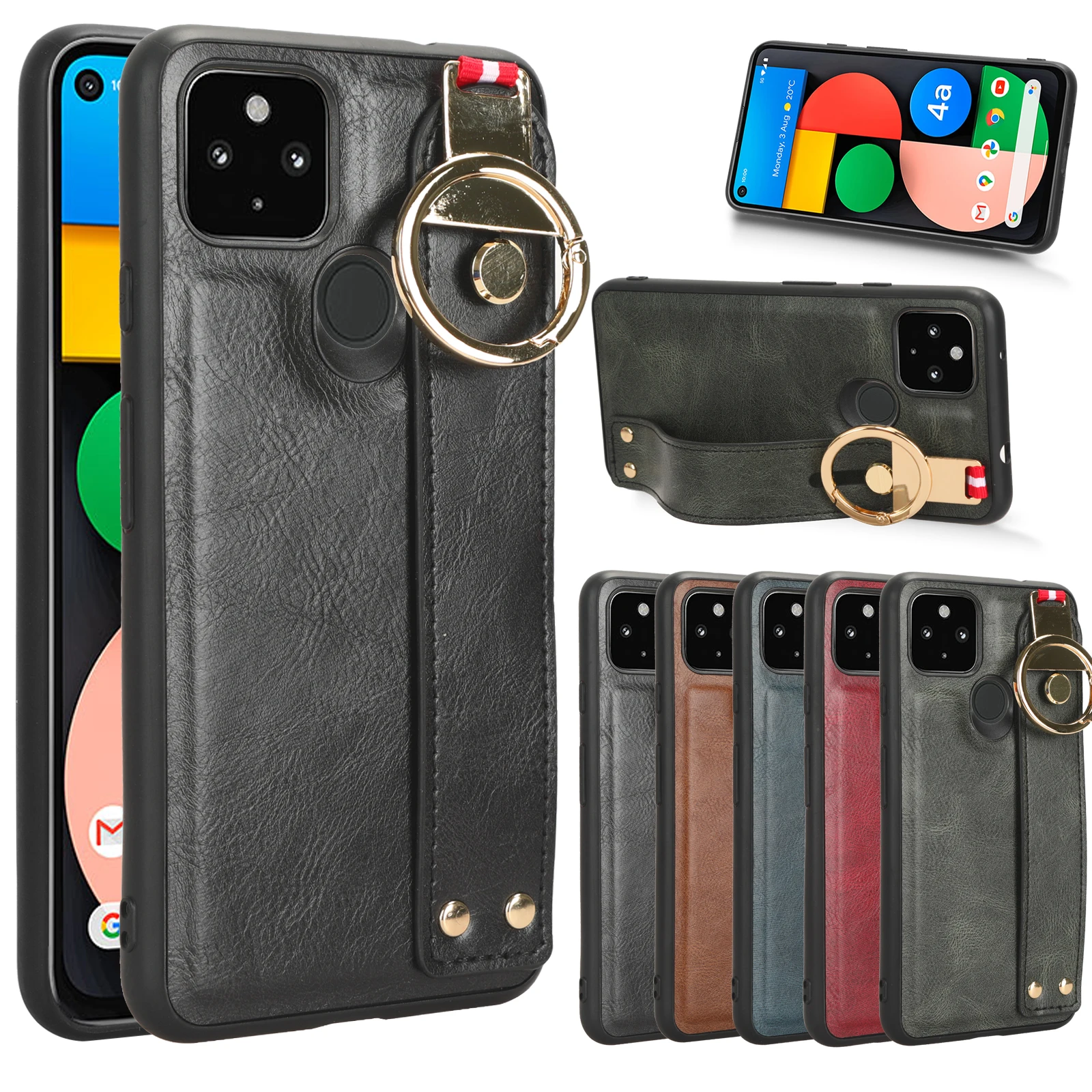 For Google Pixel 4A 4G Case With Ring Business Wristband Cover Case For Google Pixel 4A Pixel4A 4G Non-Slip Protective Cases
For Google Pixel 4A 4G Case With Ring Business Wristband Cover Case For Google Pixel 4A Pixel4A 4G Non-Slip Protective Cases