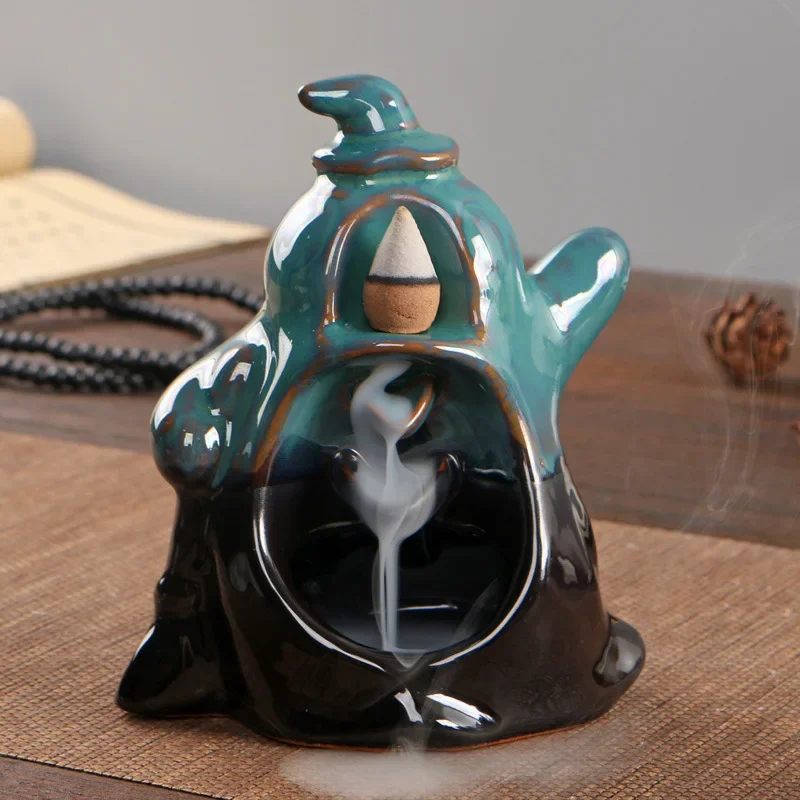 

Backflow Incense Burner Smoke Flow Indoor Incense Holder Backflow Incense Burner Tea Ceremony Home Fragrance Zen Decoration