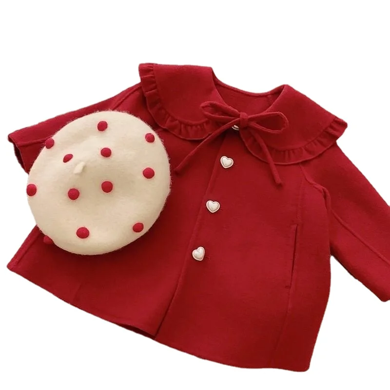 Fashion Baby Girl Woolen Jacket Cotton Padded Child Lapel Tweed Red Cloak Coat Christmas New Year Baby Outwear Clothes 1-10Y
Fashion Baby Girl Woolen Jacket Cotton Padded Child Lapel Tweed Red Cloak Coat Christmas New Year Baby Outwear Clothes 1-10Y