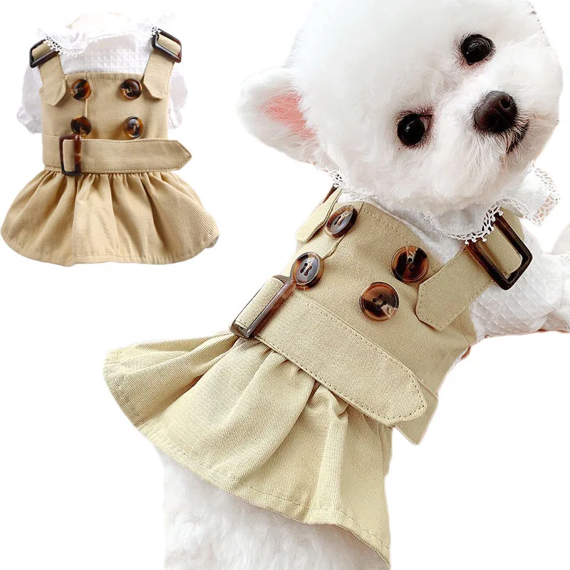Handsome Retro Botton Shirt Dress Coat Couple of Pet Clothes Kahai Dog Trench Jacket For Small Dogs Chiwawa Lace Skirts Clothing
Handsome Retro Botton Shirt Dress Coat Couple of Pet Clothes Kahai Dog Trench Jacket For Small Dogs Chiwawa Lace Skirts Clothing
