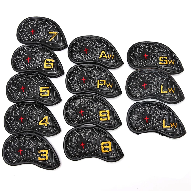 Multiple 3-9, P A S L Spider Embroidered PU Leather Golf Iron Club Headcover Iron Covers Set
Multiple 3-9, P A S L Spider Embroidered PU Leather Golf Iron Club Headcover Iron Covers Set