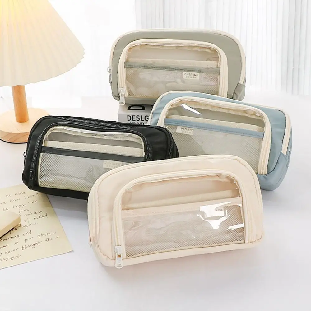 Zipper Transparent Pencil Bag Fashion Canvas Large Capacity Stationery Pouch Multi Layers PVC Pen Case Kids
Zipper Transparent Pencil Bag Fashion Canvas Large Capacity Stationery Pouch Multi Layers PVC Pen Case Kids