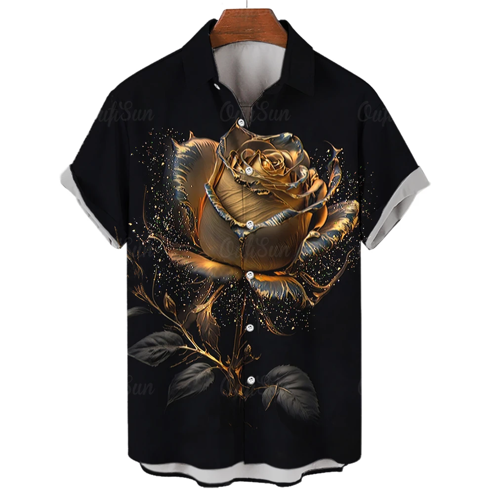 Vintage Shirts For Men 3d Rose Printed Street Fashion Men'S Clothing Beach Party Short Sleeved Tops Hawaiian Shirts And Blouse
Vintage Shirts For Men 3d Rose Printed Street Fashion Men'S Clothing Beach Party Short Sleeved Tops Hawaiian Shirts And Blouse