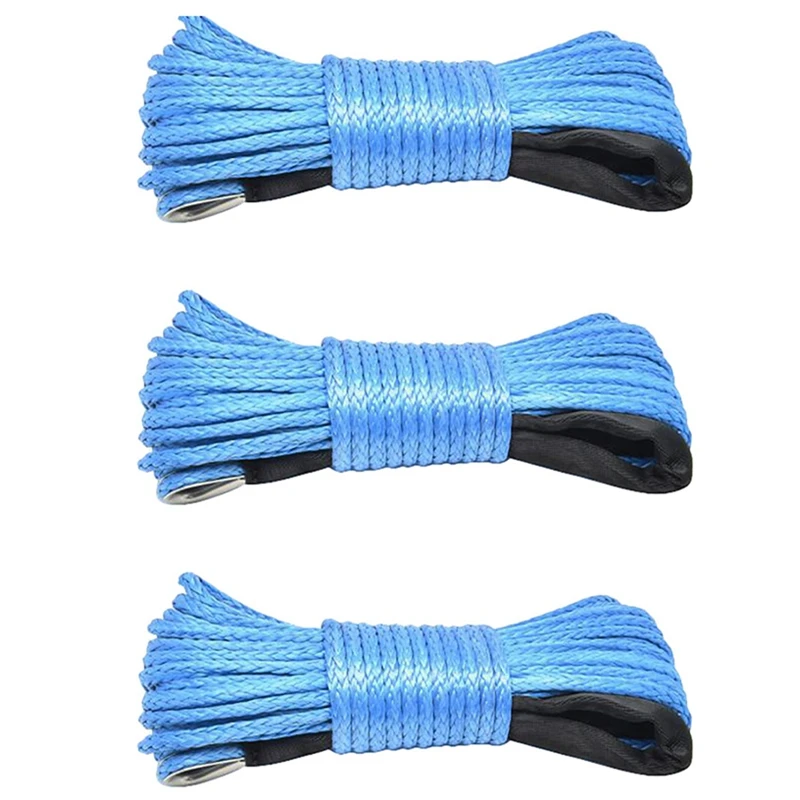 3X 7700Lbs Electric Winch Rope Nylon Rope High Strength Fiber Rope 6Mmx15m Car Trailer Rope Trailer Belt
3X 7700Lbs Electric Winch Rope Nylon Rope High Strength Fiber Rope 6Mmx15m Car Trailer Rope Trailer Belt